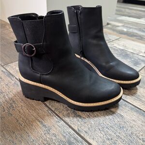 Maurices Black Ankle Booties with Side Buckle Detail